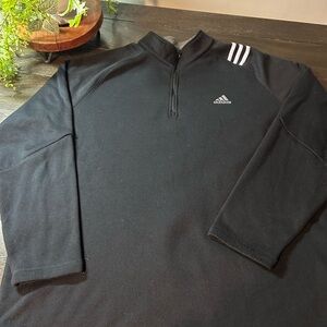 Adidas Black Pullover with White Stripes